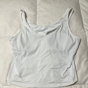 HALARA White Fitted Sleeveless Bra